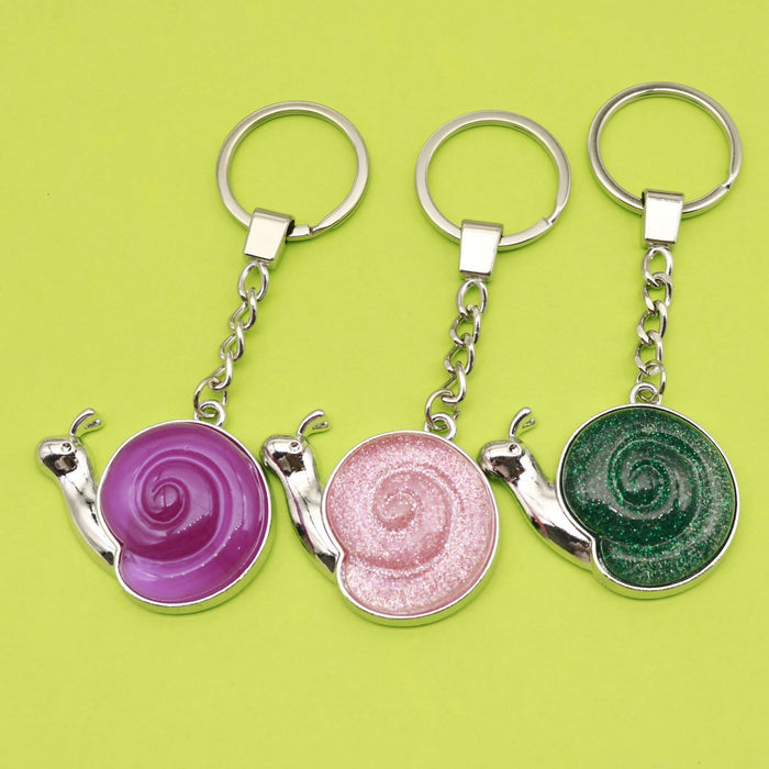 Metal Snail Keychain Bag Charm Car Accessory Gift