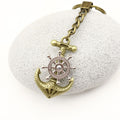 Vintage Metal Pirate Ship Anchor Keychain Rotating Car Gift view 3