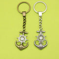 Vintage Metal Pirate Ship Anchor Keychain Rotating Car Gift view 1