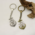 Vintage Metal Pirate Ship Anchor Keychain Rotating Car Gift view 4