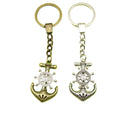 Vintage Metal Pirate Ship Anchor Keychain Rotating Car Gift view 5