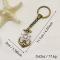 Vintage Metal Pirate Ship Anchor Keychain Rotating Car Gift view 2