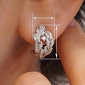 Light Luxury Leaf Ear Cuffs For Women Shiny Zircon Inlaid Daily Fashion Earrings view 4