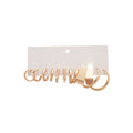 Minimalist Iron C Shape Geometric Round Stud Earrings Jewelry Set Light Luxury Style view 5