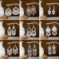 Ethnic Vintage Miao Silver Plated Long Tassel Drop Earrings For Women Ancient Style view 1