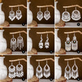Ethnic Vintage Miao Silver Plated Long Tassel Drop Earrings For Women Ancient Style view 2