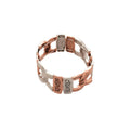 Vintage Alloy Heart Textured Letter Elastic Bangle For Women Light Luxury Western Jewelry view 5