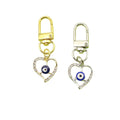 Zinc Alloy Rhinestone Evil Eye Protection Keychain Lucky Gift view 5