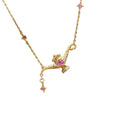 24K Gold Plated Copper Zircon Magic Lamp Star Geometric Light Luxury Clavicle Necklace view 5