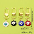 Metal Blue Evil Eye Good Luck Card Keychain For Gift view 2