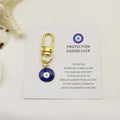Metal Blue Evil Eye Good Luck Keychain Protection Gift – Black view 6