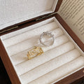 Light Luxury Copper Zircon Three Layer Star Open Ring Minimalist Fashion Index Finger Jewelry view 4