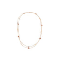 French Vintage Enamel Diamond Flower Artificial Crystal Sweater Necklace For Women view 5