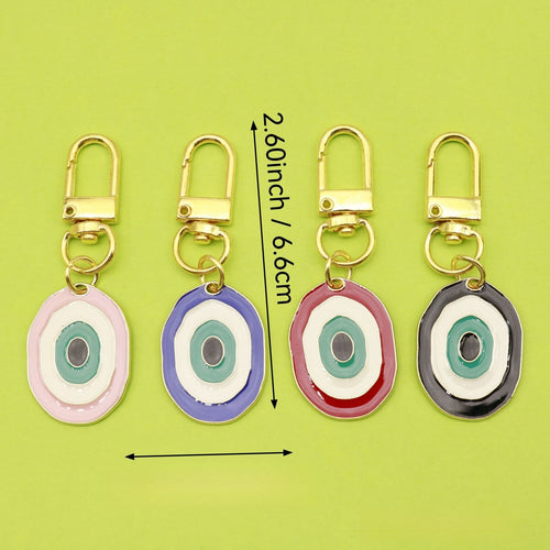 Metal Blue Evil Eye Keychain Good Luck Gift – Red