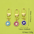 Metal Blue Evil Eye Good Luck Keychain Protection Gift – Red view 2
