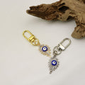 Metal Evil Eye Good Luck Keychain For Protection Gift – Silver view 4