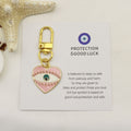 Metal Evil Eye Good Luck Keychain Protection Bag Charm view 6