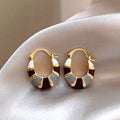 Egyptian Style Pattern Oil Hexagon Geometric Ear Cuff Earrings For Women Vacation Jewelry view 1