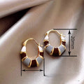 Egyptian Style Pattern Oil Hexagon Geometric Ear Cuff Earrings For Women Vacation Jewelry view 4
