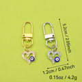Metal Blue Evil Eye Keychain For Good Luck Gift view 2
