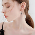 Valentine Heart Cat Back Dangle Earrings For Women, Cute Micro Pave Fashion Jewelry view 3