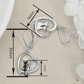 Valentine Heart Cat Back Dangle Earrings For Women, Cute Micro Pave Fashion Jewelry view 4