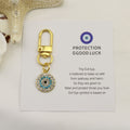 Metal Blue Evil Eye Good Luck Keychain For Protection Gift view 6