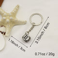 Metal Dice Keychain Key Ring view 2