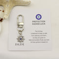 Metal Blue Evil Eye Good Luck Keychain Gift view 1