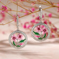 Ethnic Style Luxury Dangle Earrings Morning Glory Flower Leaf Pastoral Jewelry For Women view 5