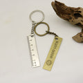 Zinc Alloy Mini Ruler Keychain For Portable Tool Key Ring view 4