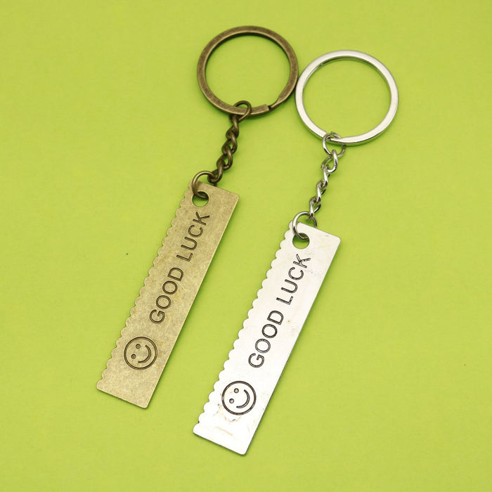Zinc Alloy Mini Ruler Keychain For Portable Tool Key Ring