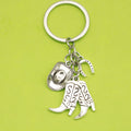 Metal Cowboy Hat Boot Horseshoe Keychain Western Bag Charm Gift view 6