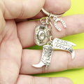 Metal Cowboy Hat Boot Horseshoe Keychain Western Bag Charm Gift view 3