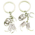 Metal Cowboy Hat Boot Horseshoe Keychain Western Bag Charm Gift view 5