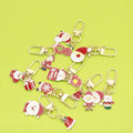 Metal Christmas Snowflake Tree Santa Reindeer Keychain Gift view 3
