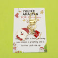 Metal Christmas Snowflake Tree Santa Reindeer Keychain Gift view 6