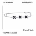 Alloy Rhinestone Four Leaf Clover Brooch For Women's Blazers view 5