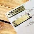 35x9mm Curved Dream Bar Two-Hole Bracelet Connector