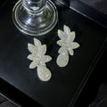 Luxury Rhinestone Crystal Heart Wing Butterfly Leaf Alloy Stud Dangle Jewelry Set For Women Earrings view 4