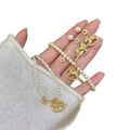 Light Luxury Faux Pearl Zircon Horse Coin Jewelry Set With Necklace Stud Earrings Bracelet view 5