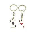 Zinc Alloy Minimal Playing Card Keychain Bag Charm Gift view 5