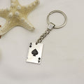 Zinc Alloy Minimal Playing Card Keychain Bag Charm Gift view 6