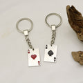 Zinc Alloy Minimal Playing Card Keychain Bag Charm Gift view 4
