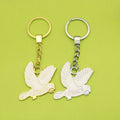 Metal Peace Dove Keychain Bag Charm Gift Key Ring view 1
