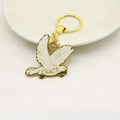 Metal Peace Dove Keychain Bag Charm Gift Key Ring view 3