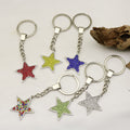 Metal Rhinestone Star Keychain Fashion Bag Charm Wholesale Gift view 3