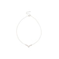 Korean Style Zircon V Shape Faux Pearl Necklace Minimalist Geometric Luxury Collarbone Chain view 5