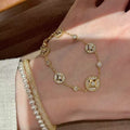 18K Gold Plated Copper Zircon Starburst Bangle French Vintage Light Luxury Geometric Jewelry view 1