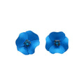 Painted Iron Rhinestone Flower Stud Earrings Vintage Versatile Light Luxury Women's Jewelry view 5